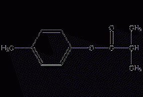 Structural formula of p-tolyl isobutyrate