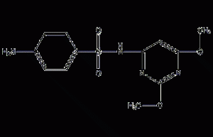 Sulfadimethylpyridazine Structural Formula