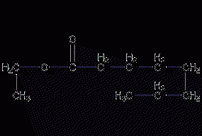 Structural formula of ethyl octanoate