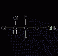 2,2-Dichloro-1,1-difluoroethyl methyl ether structural formula
