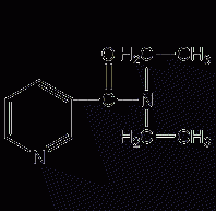 N,N-diethylnicotinamide structural formula