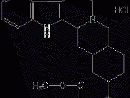 Yohimbine hydrochloride structural formula