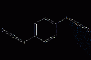 Structural formula of terephthalic diisocyanate