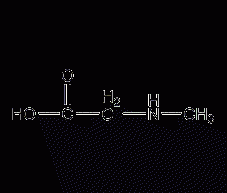 Structural formula of sarcosine