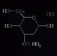 D-(+)-glucosamine hydrochloride structural formula