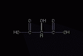 Structural formula of tartaric acid