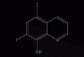 5,7-diiodo-8-hydroxyquinoline structural formula