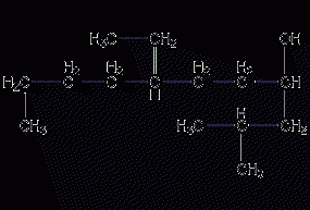 Myristyl alcohol structural formula