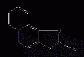 2-methyl-β-naphthoxazole structural formula