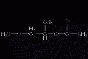 Propylene glycol monomethyl ether acetate structural formula