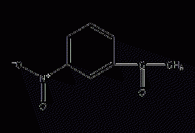 Structural formula of m-nitroacetophenone