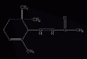 α-ionone structural formula