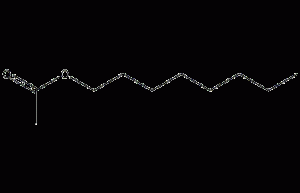 Structural formula of octyl acetate