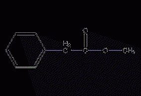 Structural formula of methyl phenylacetate