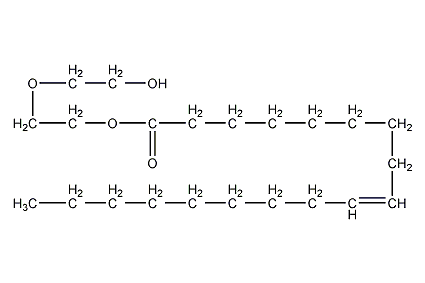 (Z)-Octadenoic acid-2-(2-hydroxyethoxy)ethyl ester structural formula  