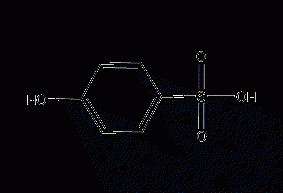 Structural formula of p-hydroxybenzenesulfonic acid