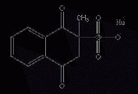 2-Methyl-1,4-naphthoquinone sodium hydrogen sulfate structural formula