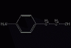 Structural formula of p-aminophenylethanol