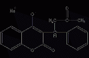 Warfarin sodium salt structural formula