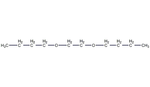 Ethylene glycol dibutyl ether structural formula