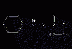 Structural formula of benzyl butyrate
