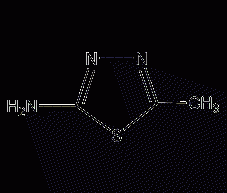 2-amino-5-methyl-1,3,4-thiadiazole structural formula