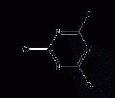 Cyanuryl chloride structural formula