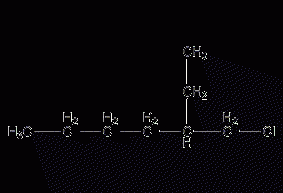 3-(chloromethyl)heptane structural formula