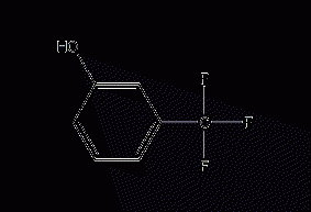 Structural formula of m-trifluoromethylphenol