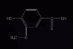 4-hydroxy-3-methoxybenzoic acid structural formula