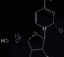 Cytosine nucleoside structural formula