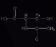 N-acetyl-DL-serine structural formula