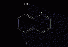 5-chloro-8-hydroxyquinoline structural formula