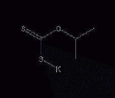 Isopropyl potassium xanthate structural formula