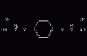 Structural formula of hydroquinone dihydroxyethyl ether