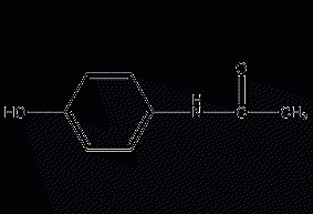 Structural formula of p-hydroxyacetanilide
