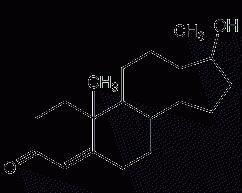 Testosterone structural formula