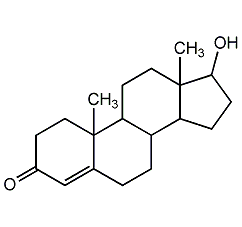 Testosterone structural formula