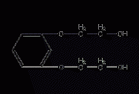 1,3-bis(2-hydroxyethoxy)benzene structural formula