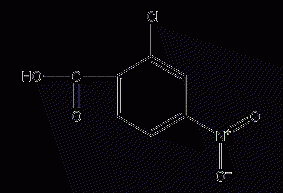 2-Chloro-4-nitrobenzoic acid structural formula