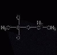 Structural formula of ethyl methane sulfonate