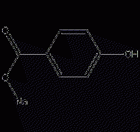 Sodium paraben structural formula