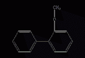 O-methoxybiphenyl structural formula