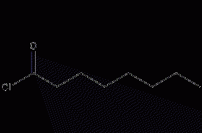 Structural formula of n-octanoyl chloride
