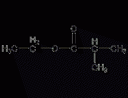 Ethyl isobutyrate structural formula