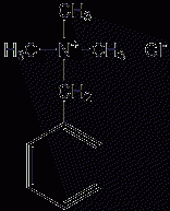 Structural formula of benzyltrimethylammonium chloride