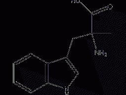 α-methyl-DL-tryptophan structural formula