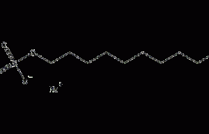 Sodium n-decyl sulfate structural formula