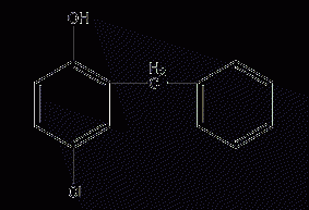 2-Benzyl-4-chlorophenol structural formula