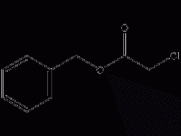 Structural formula of benzyl chloroacetate